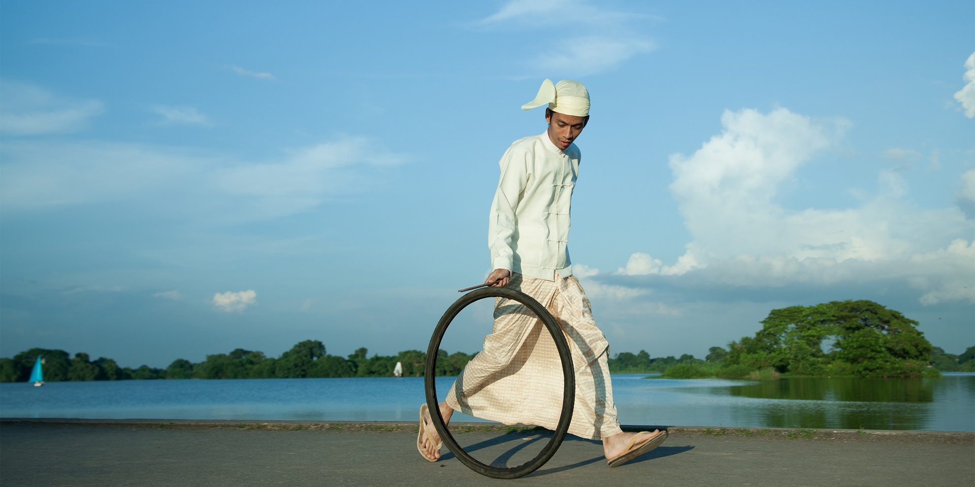 Bicycle Tyre Rolling Event from Yangon series