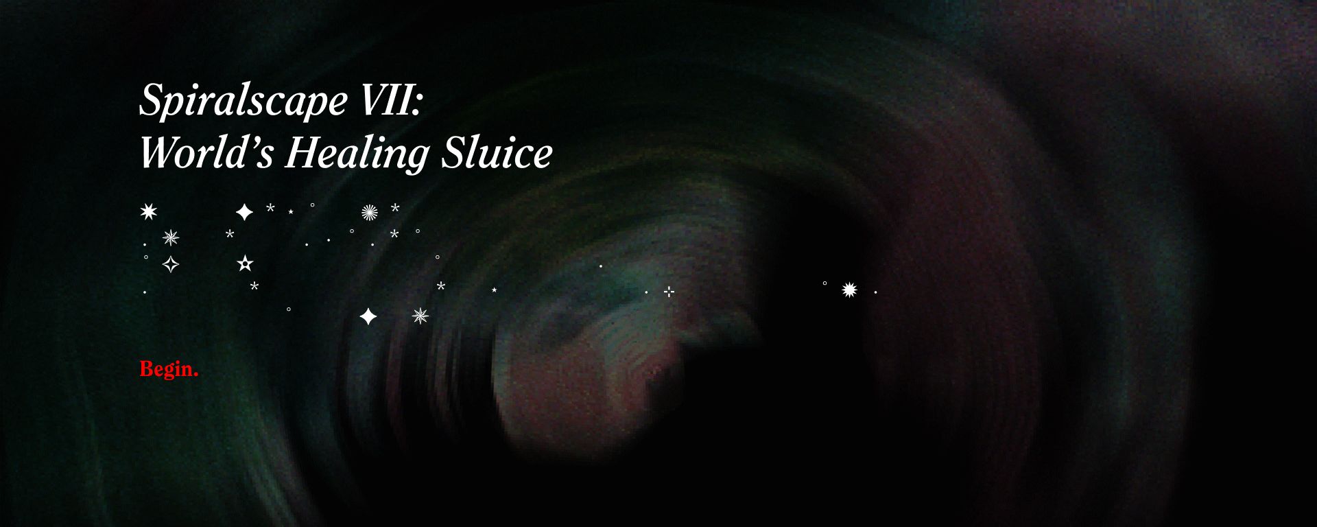 Spiralscape VII: World’s Healing Sluice