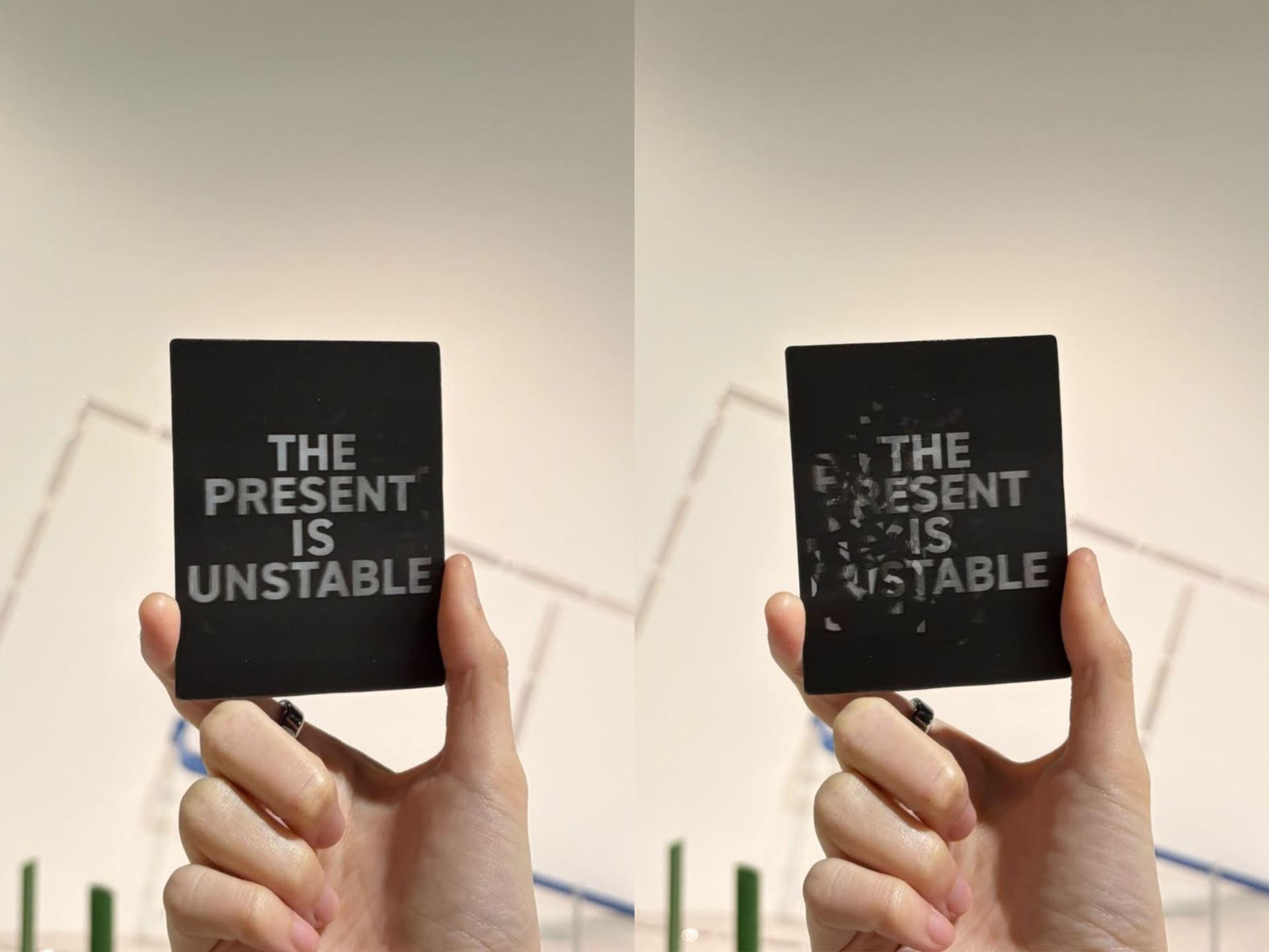 ‘The Present is Unstable’ – Lenticular Magnet
